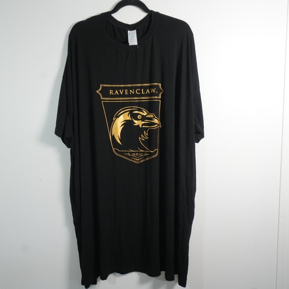 Harry Potter Other - Harry Potter‎ Ravenclaw Nightshirt Women One Size Black Gold Graphic Sleep Tee